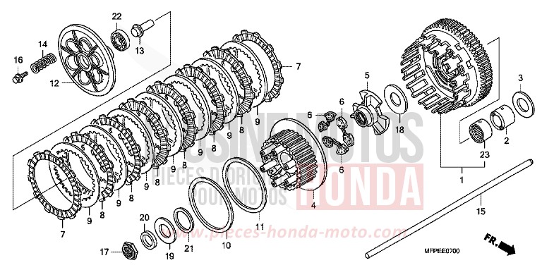 KUPPLUNG von CB1300 Super Bold'or ABS GRAPHITE BLACK (NHB01EB) von 2010